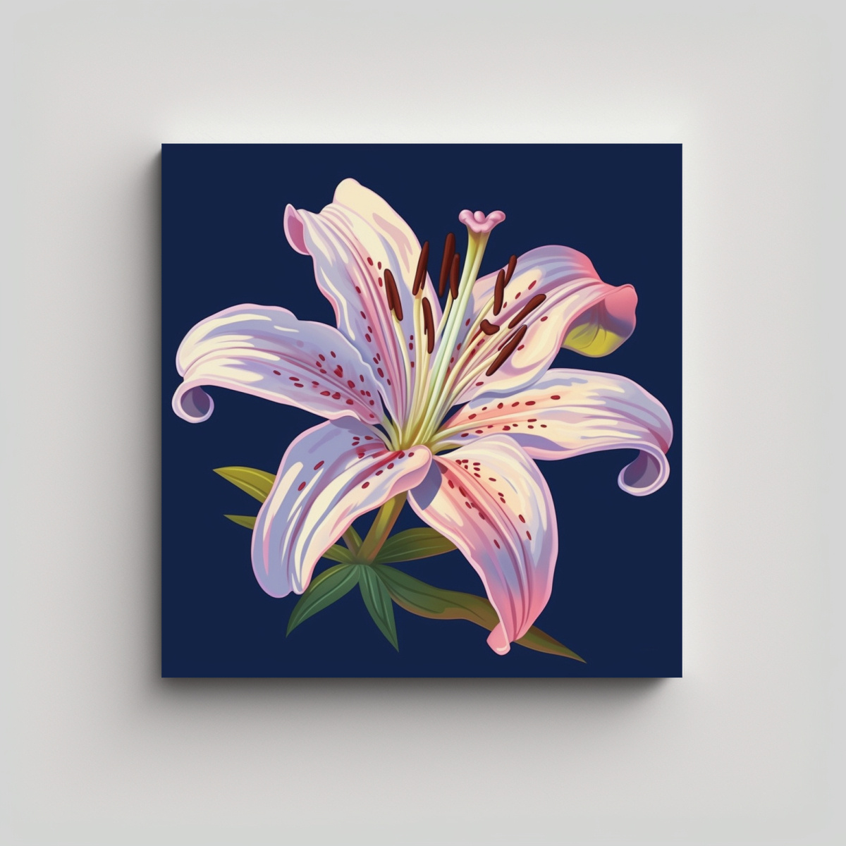 ILUSTRACIÓN DE LIRIO: CUADRO DECORATIVO EN 50X50 CM - 1