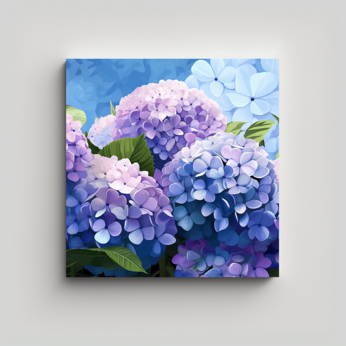 ILUSTRACIONES ELEGANTES DE HORTENSIAS EN VECTOR - 40X40 CM - 1