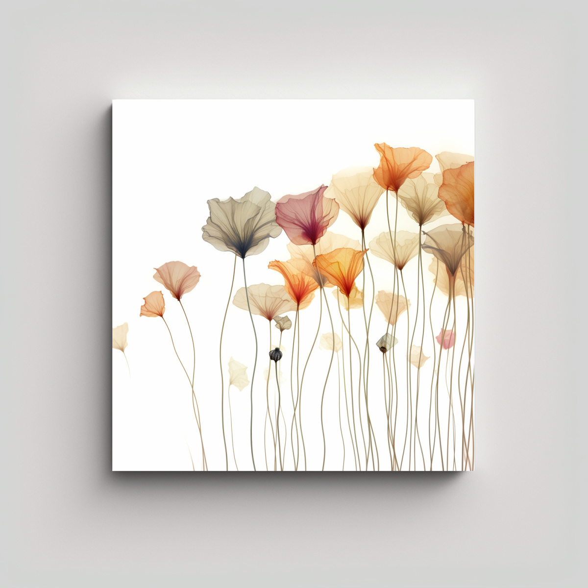 EXUBERANTE DISEÑO FLORAL EN CANVA PARA 90X90 CM - 1