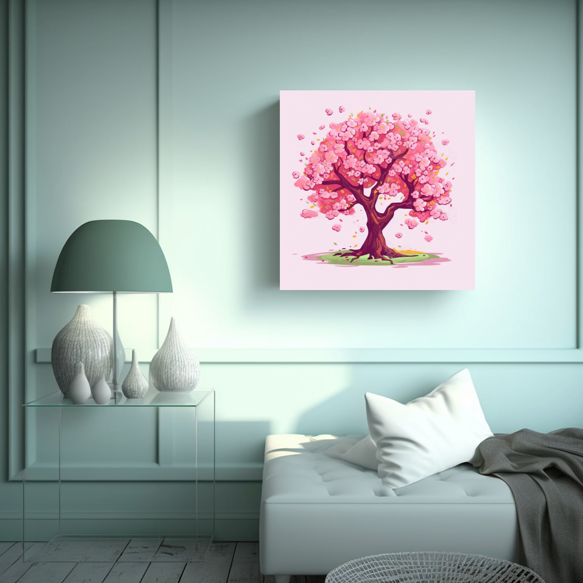 ÁRBOL SAKURA EN ESTILO CARTOON: EQUILIBRIO 30X30 CM - 2