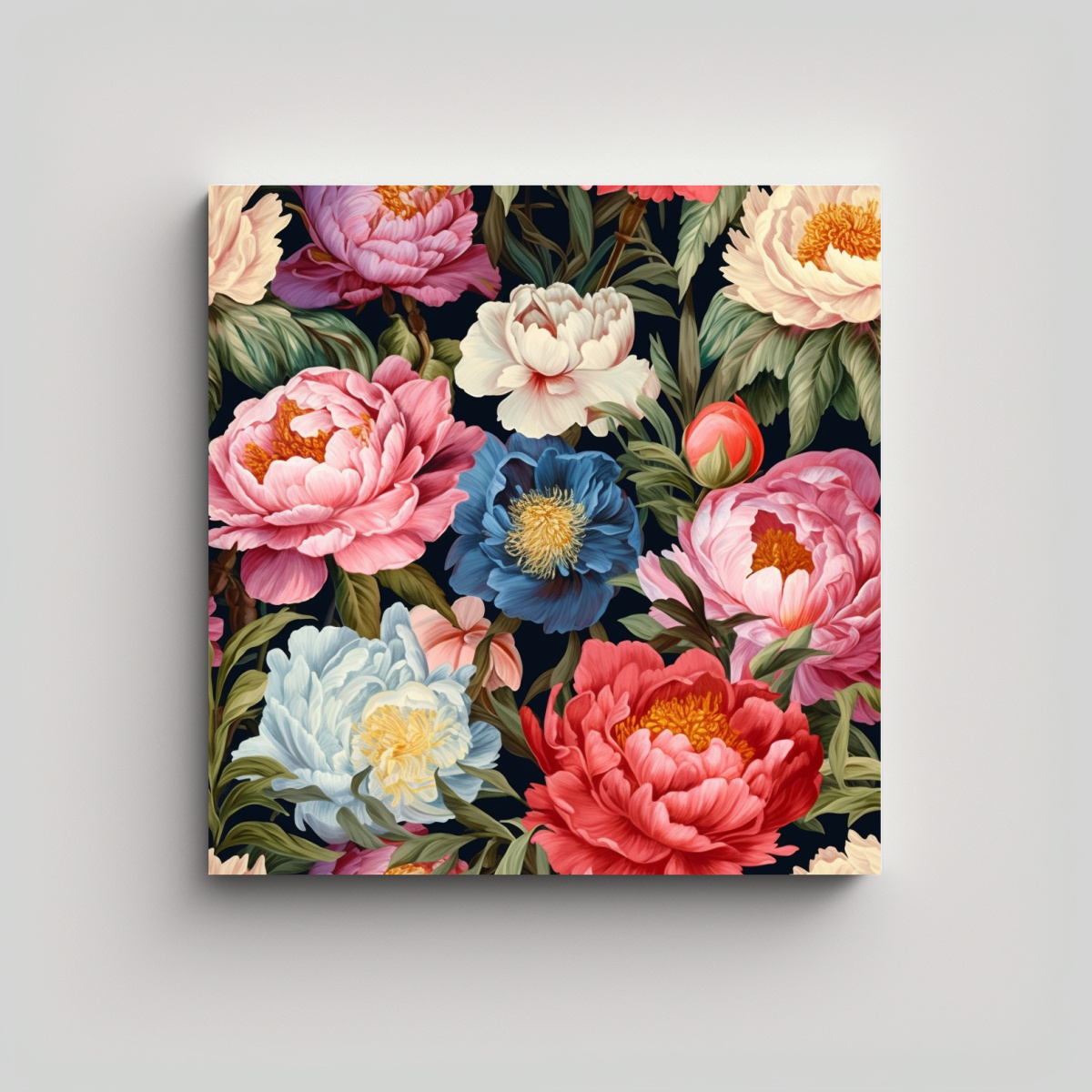 CUADROS DECORATIVOS DE PEONÍAS: ARTE DE PARED 20X20 CM - 1