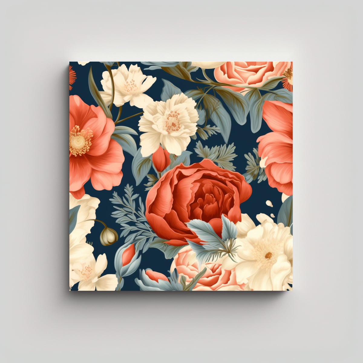 CANVA PROTAGONISMO: BOUQUET FLORAL EN FOTOGRAFÍA 40X40 CM - 1