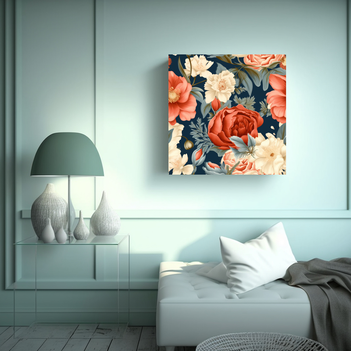 CANVA PROTAGONISMO: BOUQUET FLORAL EN FOTOGRAFÍA 40X40 CM - 2