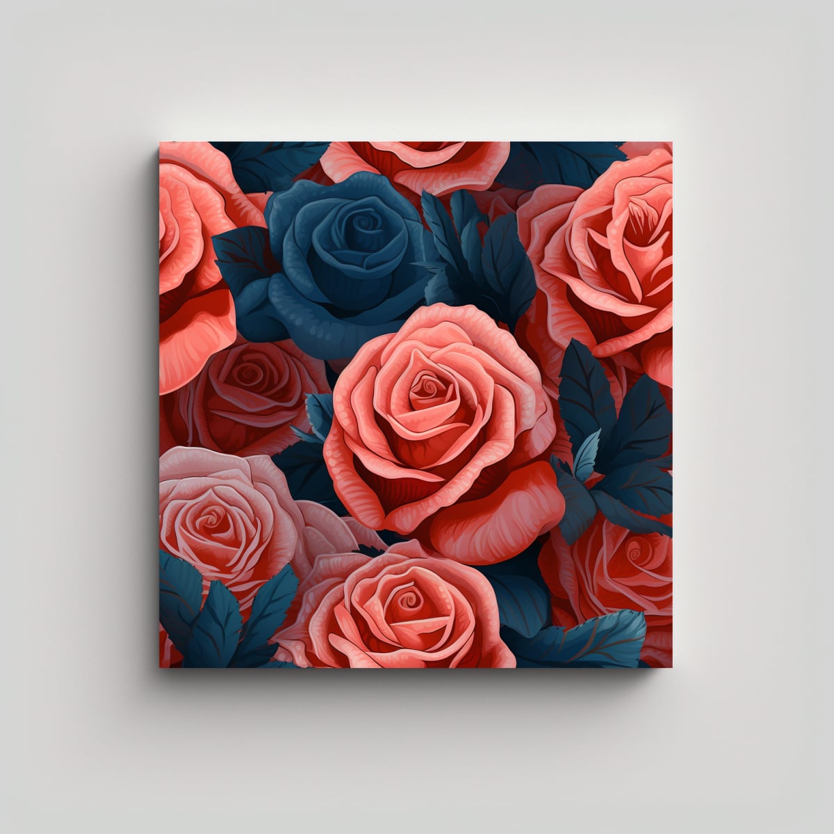 CUADRO CONCEPTUAL ULTRA DETALLADO - FROTZ ROSES 30X30 CM - 1