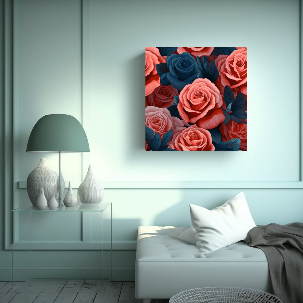 CUADRO CONCEPTUAL ULTRA DETALLADO - FROTZ ROSES 30X30 CM - 2