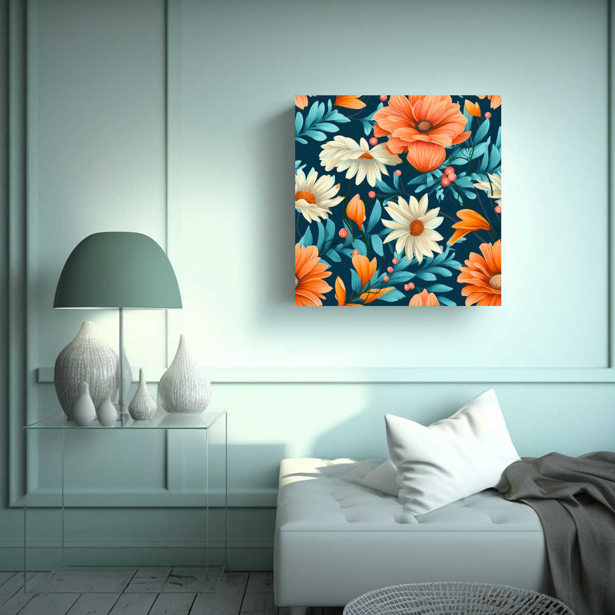 CUADROS DECORATIVOS ARTESANALES DE LIENZO: 70X70 CM - 2