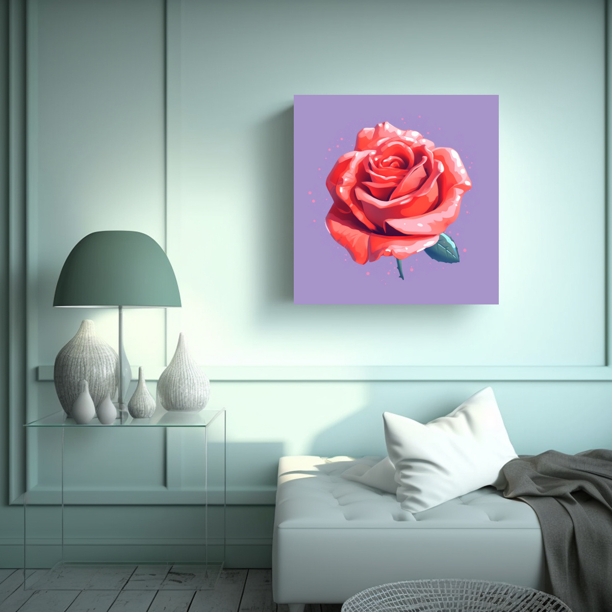 ARMONÍA DE COLORES EN LIENZO: ESTILO KAWAII 70X70 CM - 2