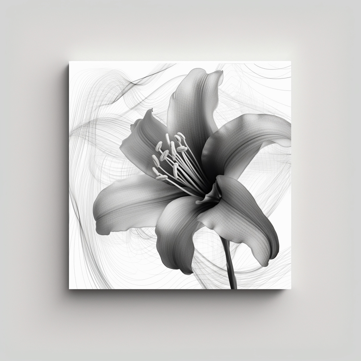CUADRO MINIMALISTA EN BLANCO Y NEGRO: 100X100 CM - 1