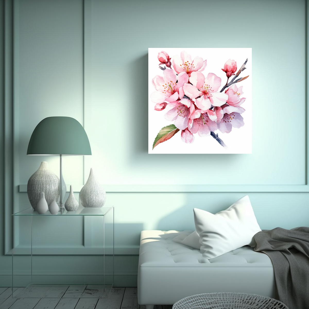 ESQUEMA DE MOVIMIENTO CANVA CON SAKURA EN 90X90 CM - 2