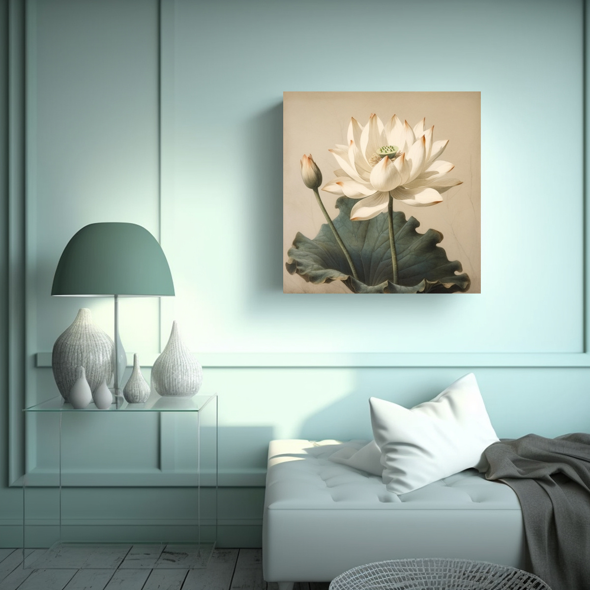 INTENSIDAD EXPRESIVA EN TELA: CUADRO ESTILO CHINO 50X50 CM - 2