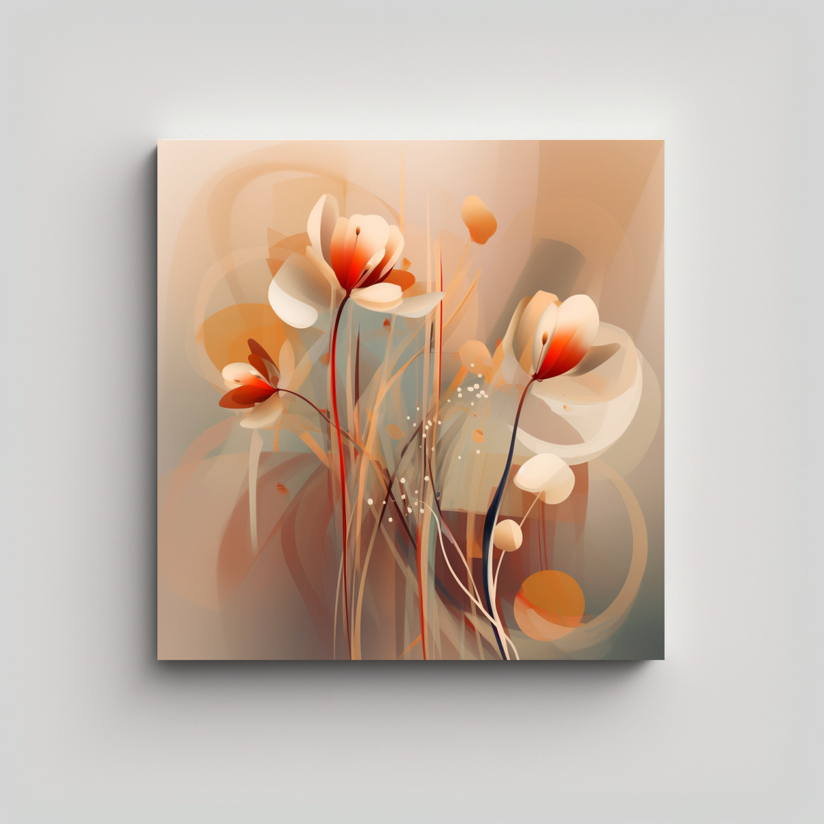 INSPIRACIÓN LIENZO: FLORES ABSTRACTAS 30X30 CM - 1