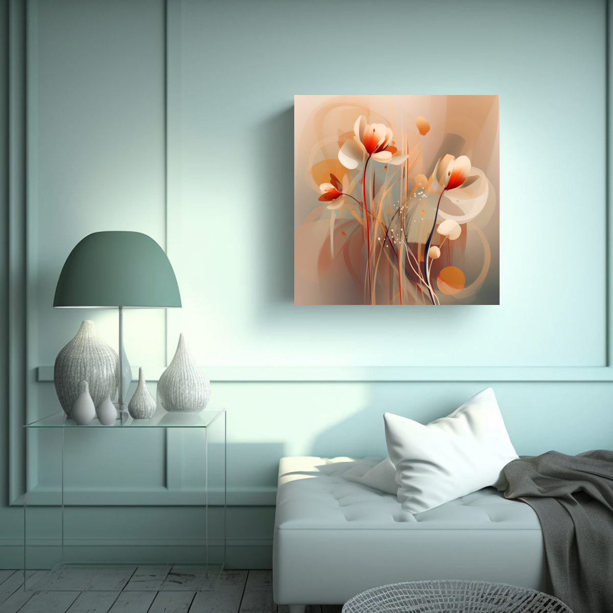 INSPIRACIÓN LIENZO: FLORES ABSTRACTAS 30X30 CM - 2