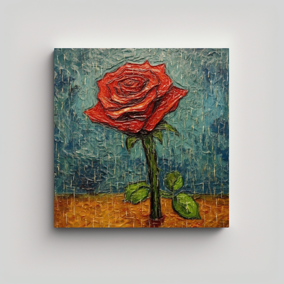 COMPOSICIÓN ÚNICA CANVA: MIÉRCOLES LLUVIOSO 90X90 CM - 1