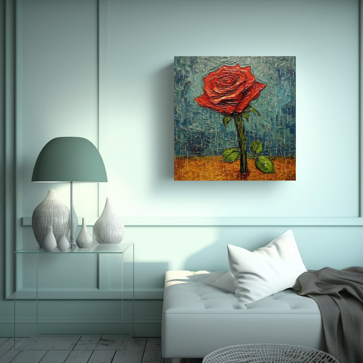 COMPOSICIÓN ÚNICA CANVA: MIÉRCOLES LLUVIOSO 90X90 CM - 2