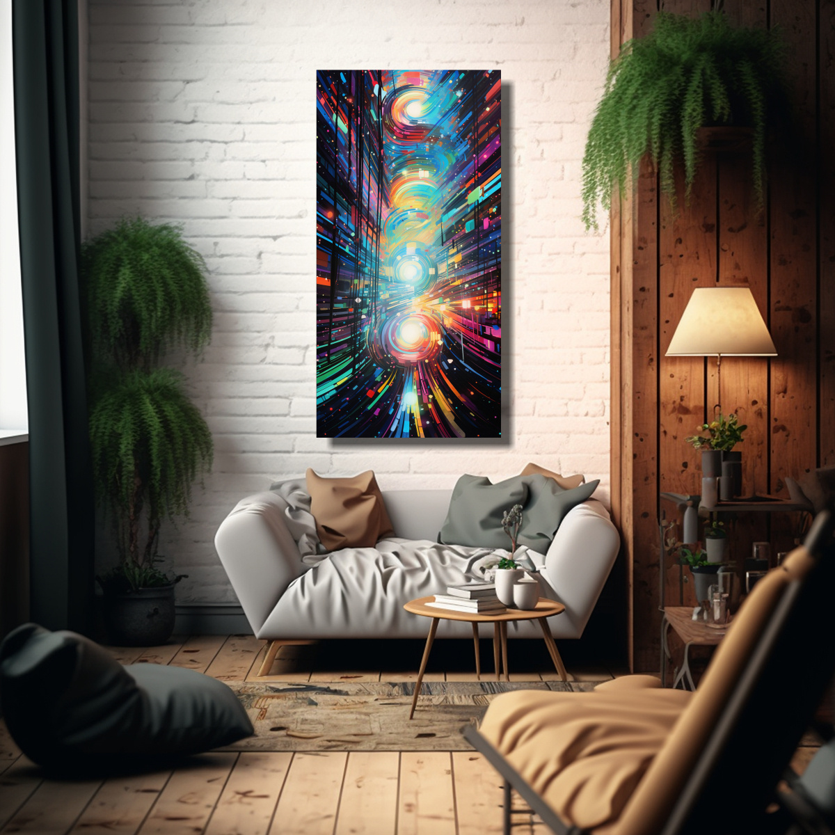 PINTURAS DECORATIVAS DE DISEÑO LUMINOSIDAD CON 40X80 CM - 2