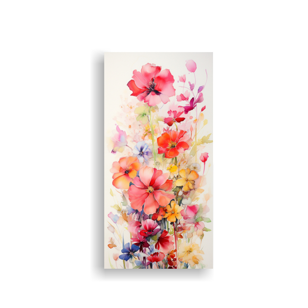PINTURAS DECORATIVAS DE FLORES ABSTRACTAS EN 40X80 CM - 1