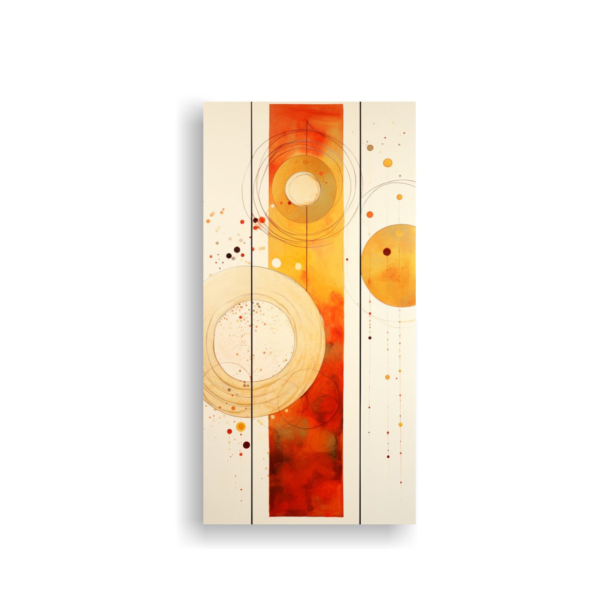 PINTURAS DE CÍRCULO CON PUNTOS Y LÍNEAS DE 60X120 CM - 1