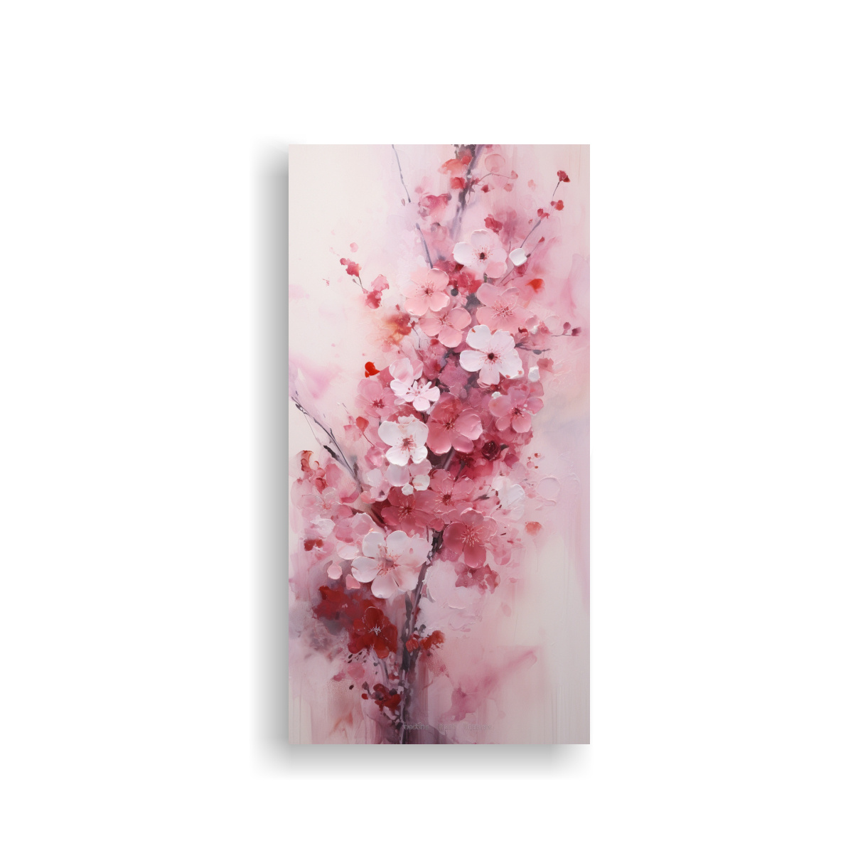 PINTURA ARTESANAL DE LIENZO: BELLEZA EFÍMERA DE 20X40 CM - 1