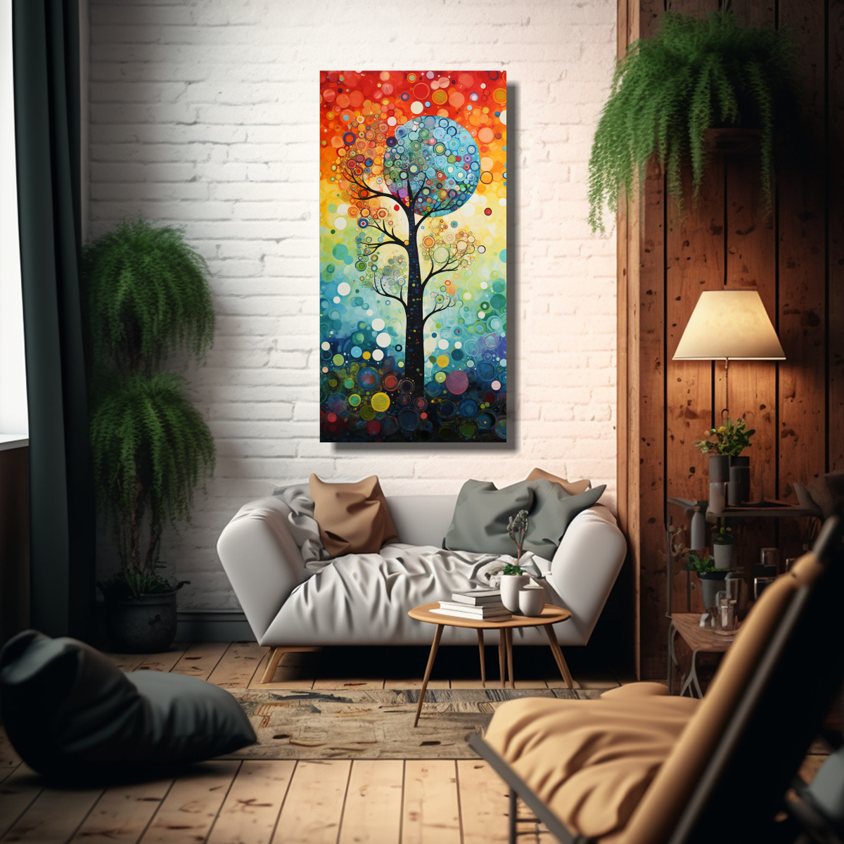 PINTURA DECORATIVA ABSTRACTA INSPIRADA EN 20X40 CM - 2