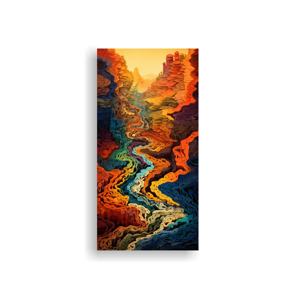 CUADROS ABSTRACTOS DE PAISAJES INEXPLORADOS EN 50X100 CM - 1