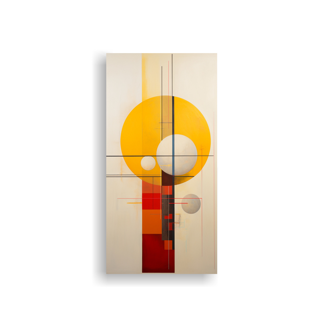 CUADRO ABSTRACTO MINIMALISTA EN BASTIDOR DE ALTA 60X120 CM - 1