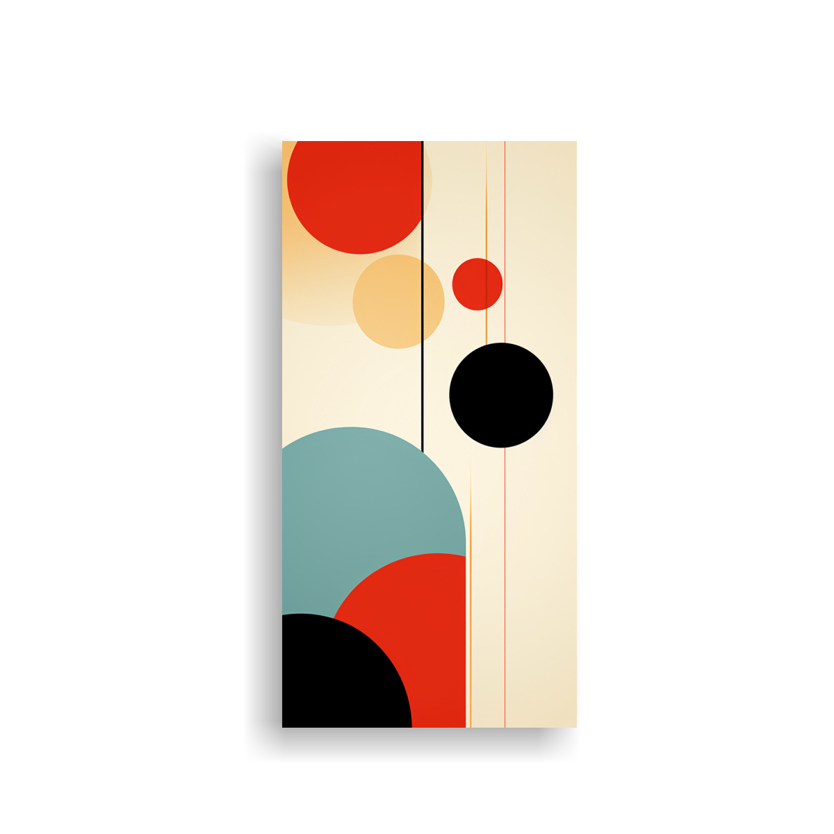 CUADRO JUVENIL ACUARELA MINIMALISTA ABSTRACTO 20X40 CM - 1