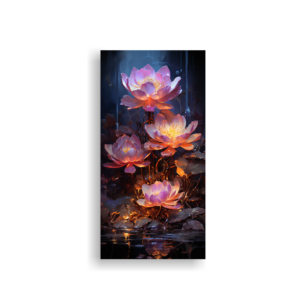 CUADRO COLORES REGALO LOTO NEGRO PINTURA LUMINOSA 80X160 CM - 1