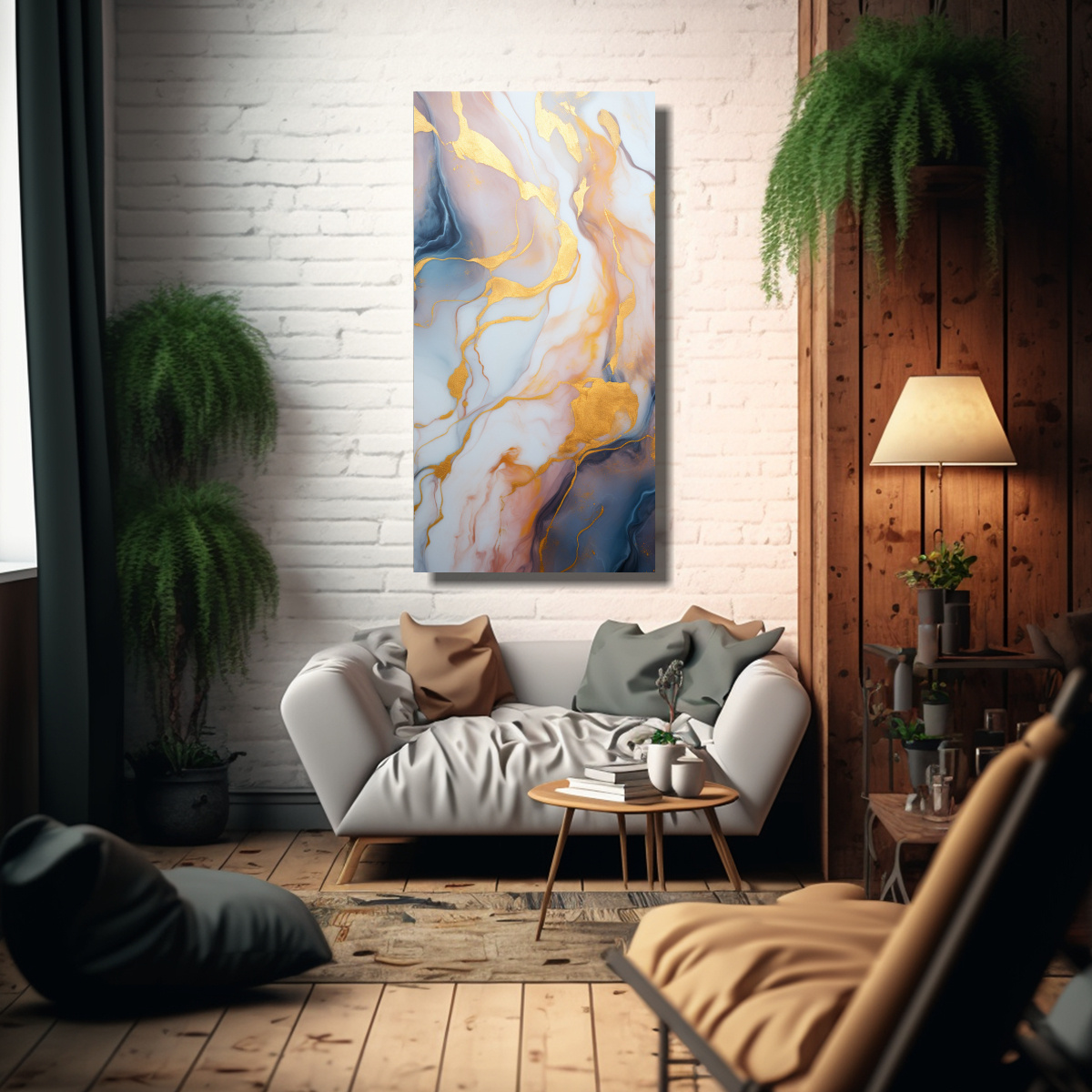 LIENZO PATRÓN INTENSO MURAL MÁRMOL ELDRITCH 40X80 CM - 2