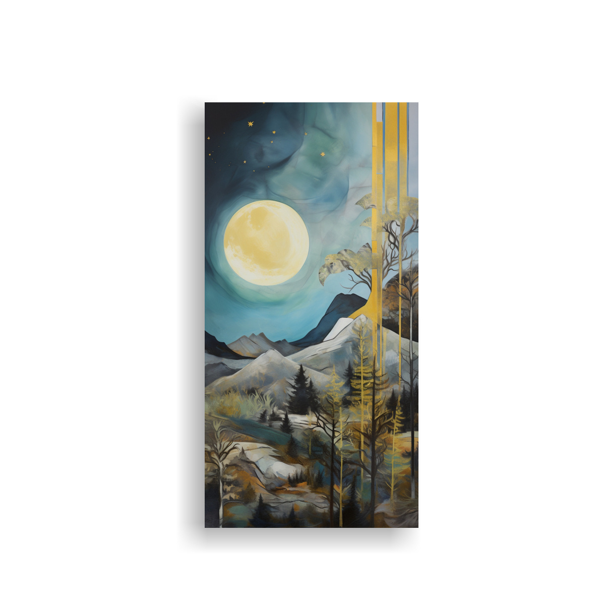 PAISAJE CLÁSICO ABSTRACTO DE MONTAÑAS Y 50X100 CM - 1