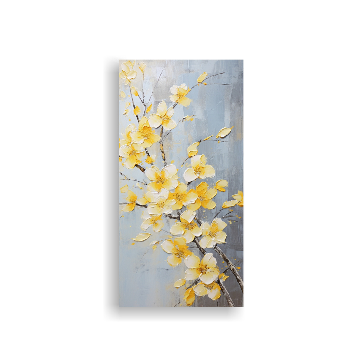 CUADRO LIENZO MOVIMIENTO DE FLORES DE CEREZO 30X60 CM - 1