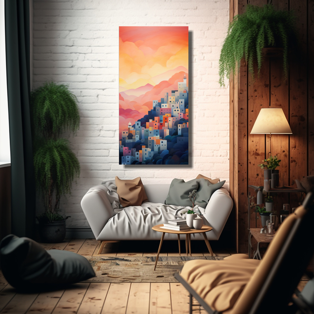 PINTURAS DECORATIVAS DE COLORES SUAVES Y 80X160 CM - 2