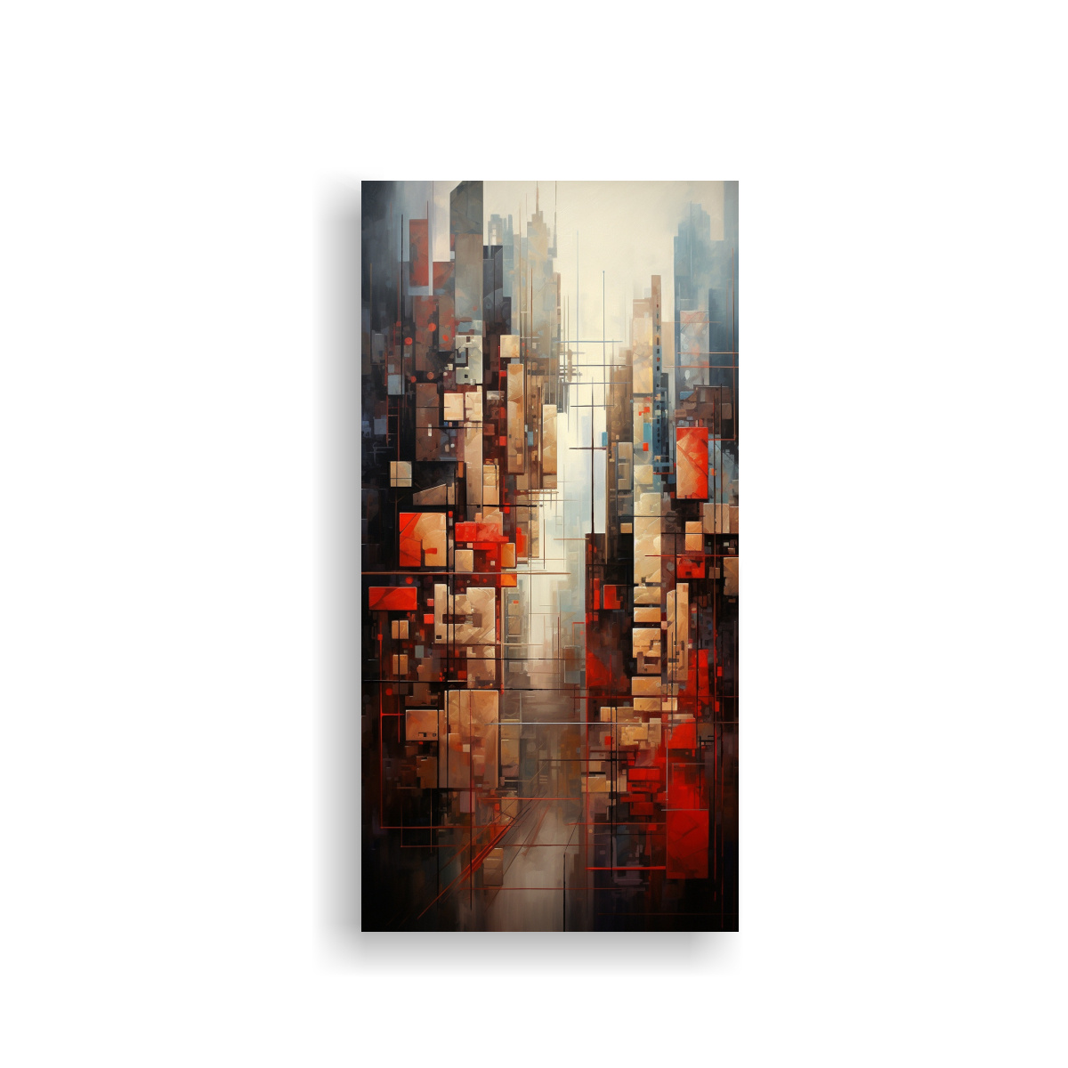 CUADROS ABSTRACTOS DE CIUDADES EN BASTIDOR 40X80 CM - 1