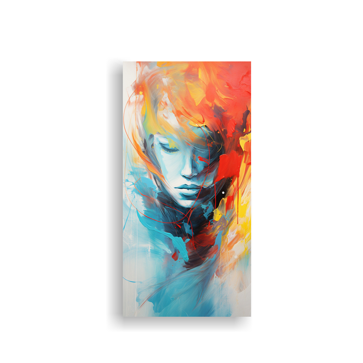 LIENZO EXPRESIÓN ABSTRACTA PARA COMEDOR DESTINO 20X40 CM - 1