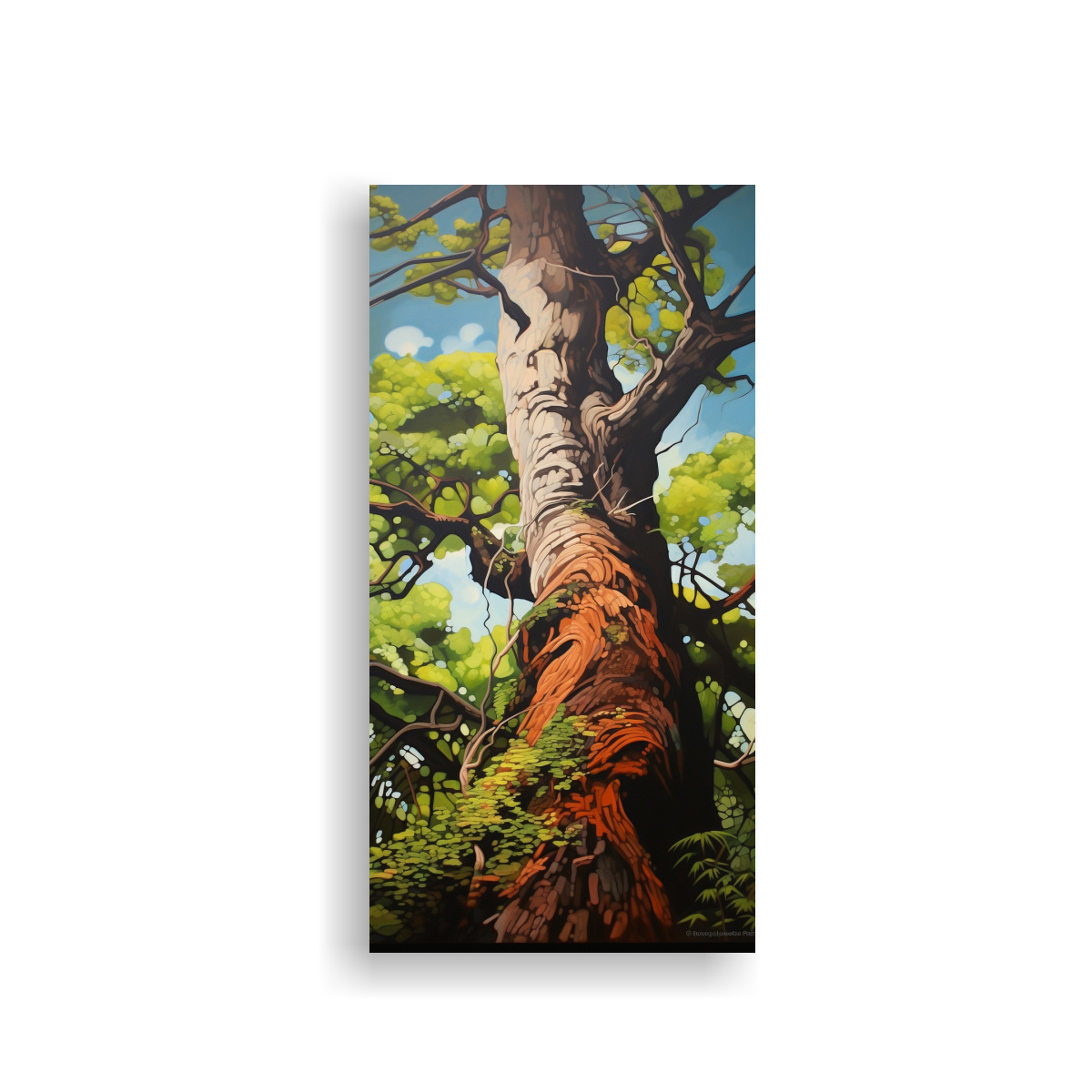 CUADRO MODERNO DE INSPIRACIÓN ÁRBOL KAURI 80X160 CM - 1