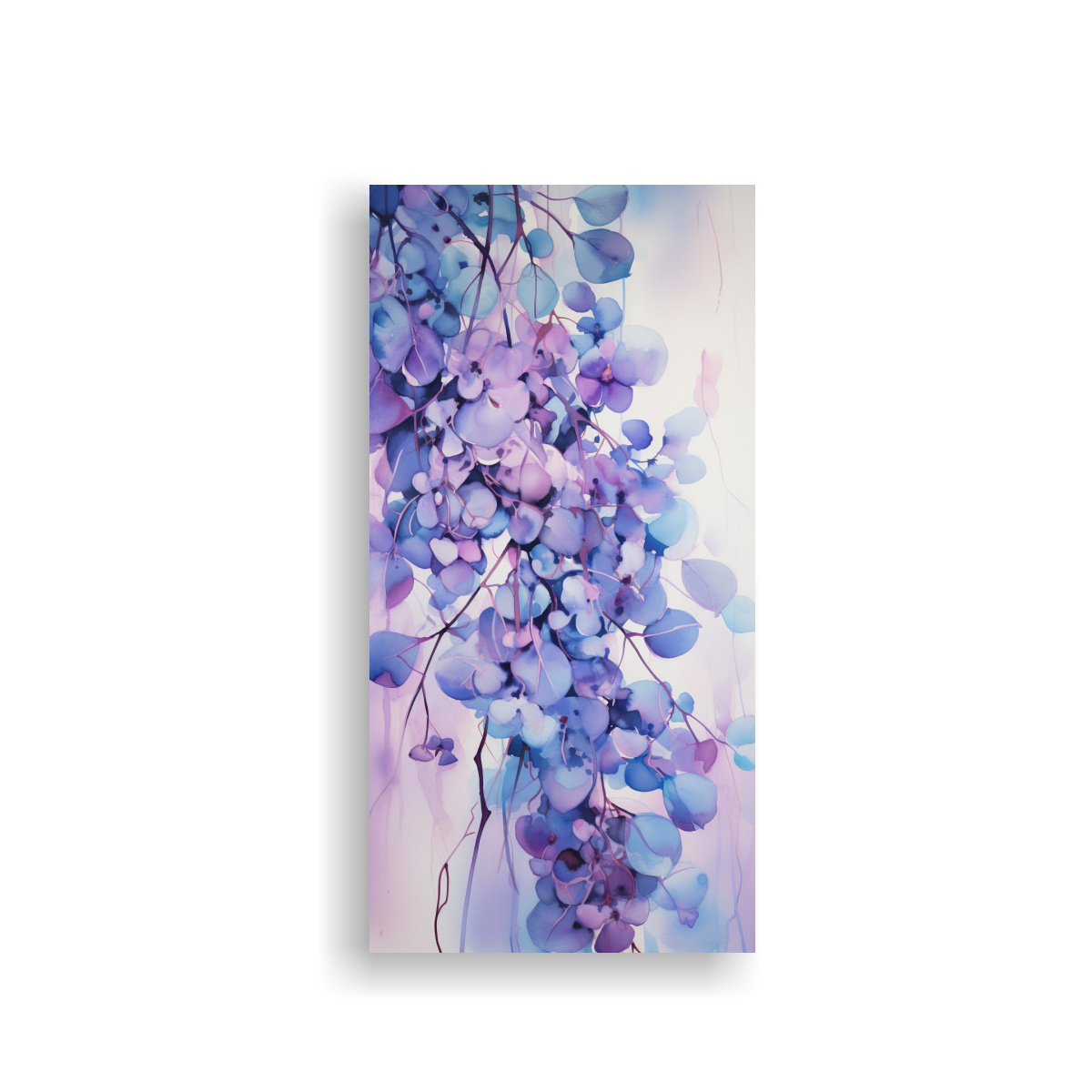 PINTURA ABSTRACTA ACUARELA ÁRBOL DE EUCALIPTO 50X100 CM - 1