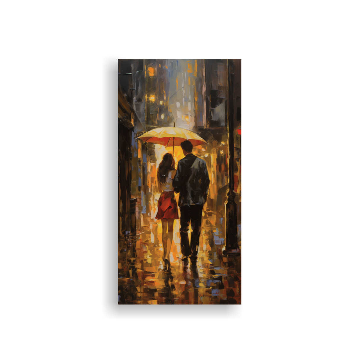PINTURA DECORATIVA ARMONÍA CROMÁTICA PAREJA 40X80 CM - 1