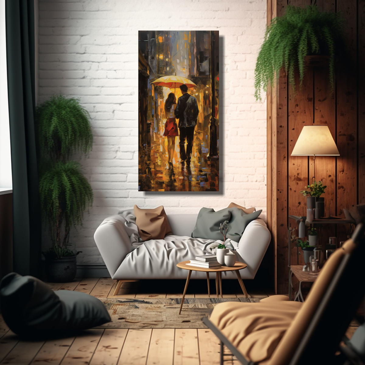 PINTURA DECORATIVA ARMONÍA CROMÁTICA PAREJA 40X80 CM - 2