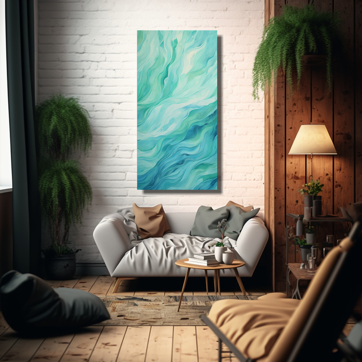 CUADROS DE DECORACIÓN DE COMPOSICIÓN ABSTRACTA 70X140 CM - 2