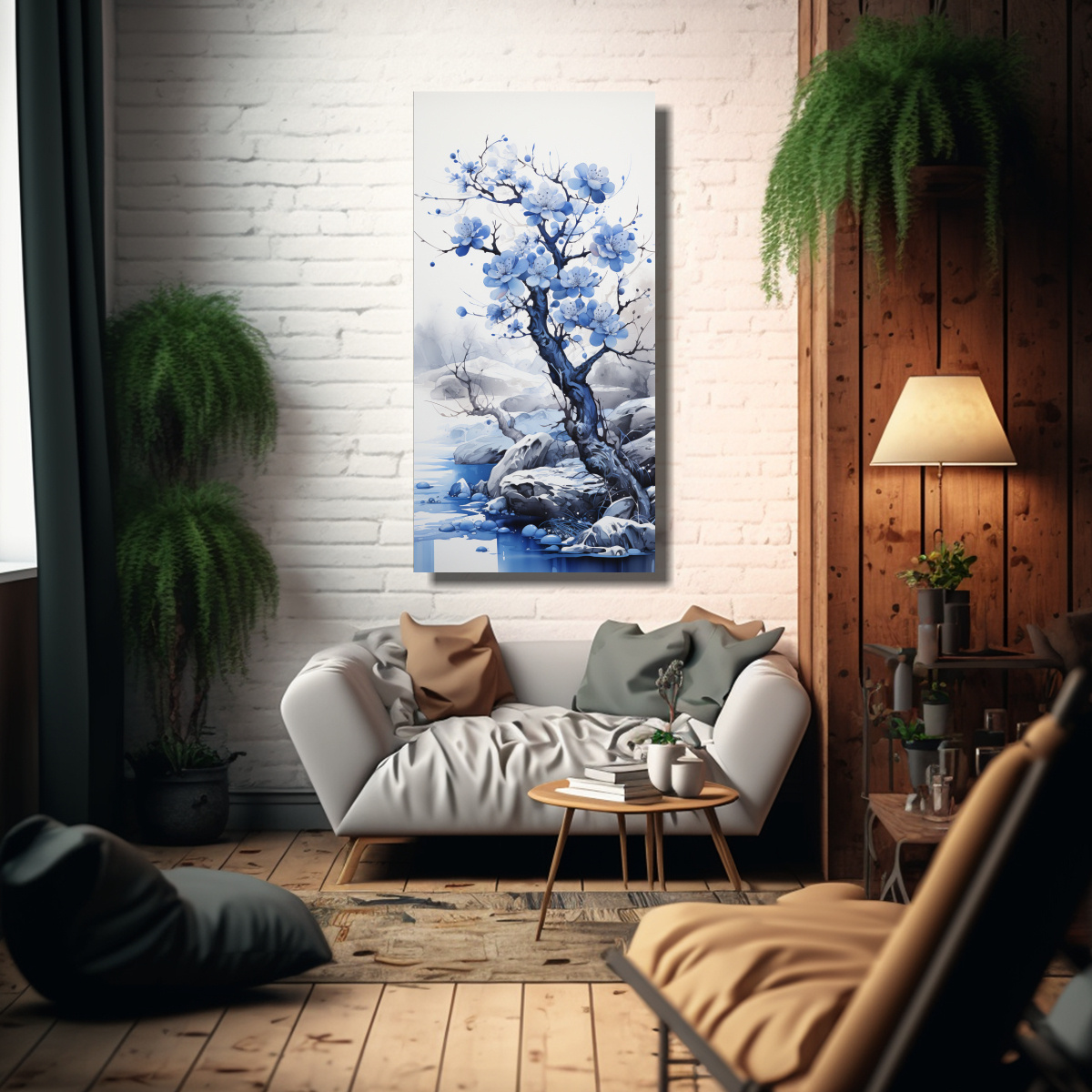 COMPOSICIÓN IMAGEN RECTANGULAR ÁRBOL DE BONSÁI 30X60 CM - 2