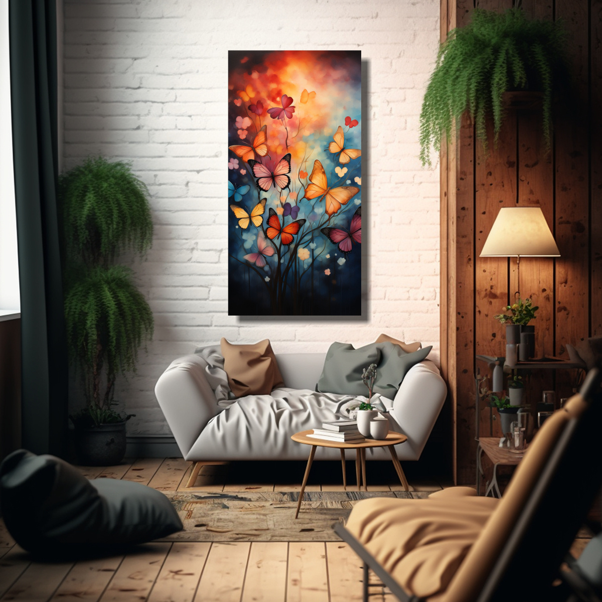 PINTURAS DECORATIVAS DE ARTE ABSTRACTO MURAL CON 30X60 CM - 2