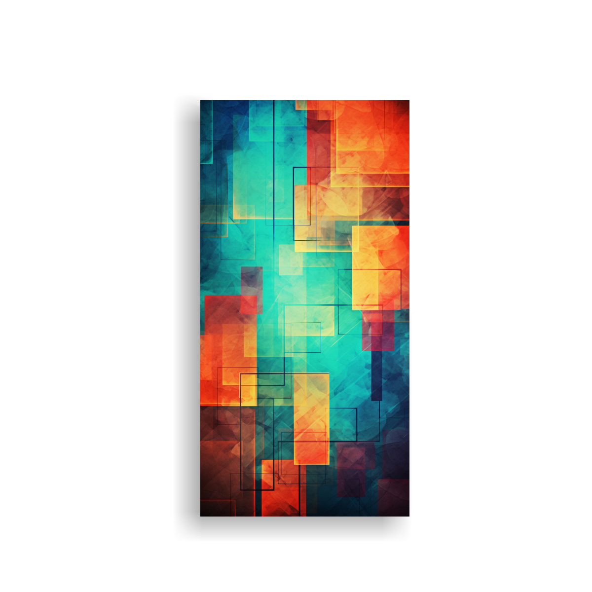 FONDO ABSTRACTO BRILLANTE PINTURA DECORATIVA EN 60X120 CM - 1