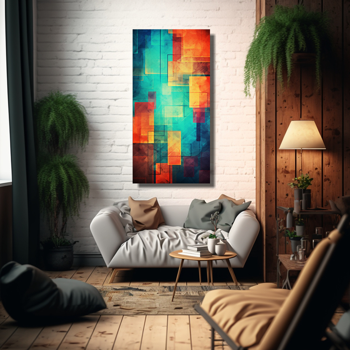 FONDO ABSTRACTO BRILLANTE PINTURA DECORATIVA EN 60X120 CM - 2