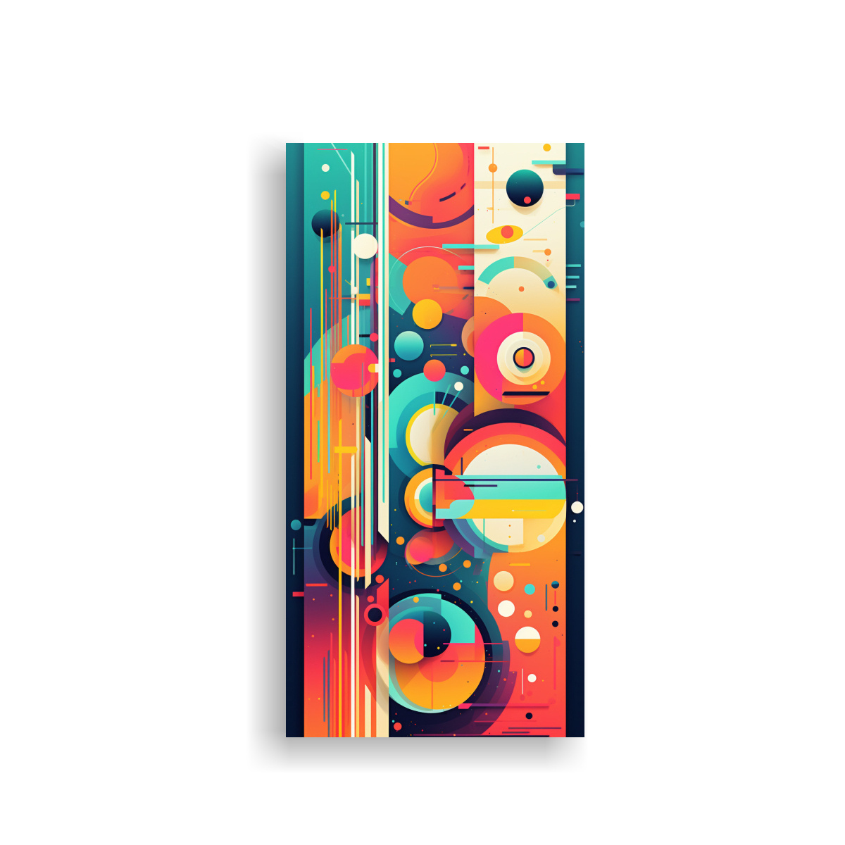 TELA EN BASTIDOR ABSTRACTA VERSATILIDAD CELEBRAR 80X160 CM - 1