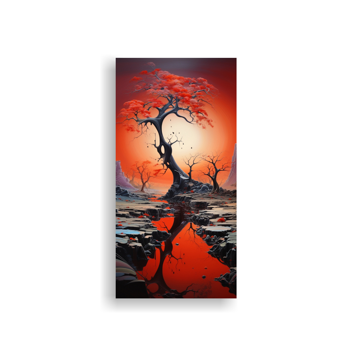 PINTURAS ABSTRACTAS DE PAISAJES ACUARELA ELEGANTE 80X160 CM - 1