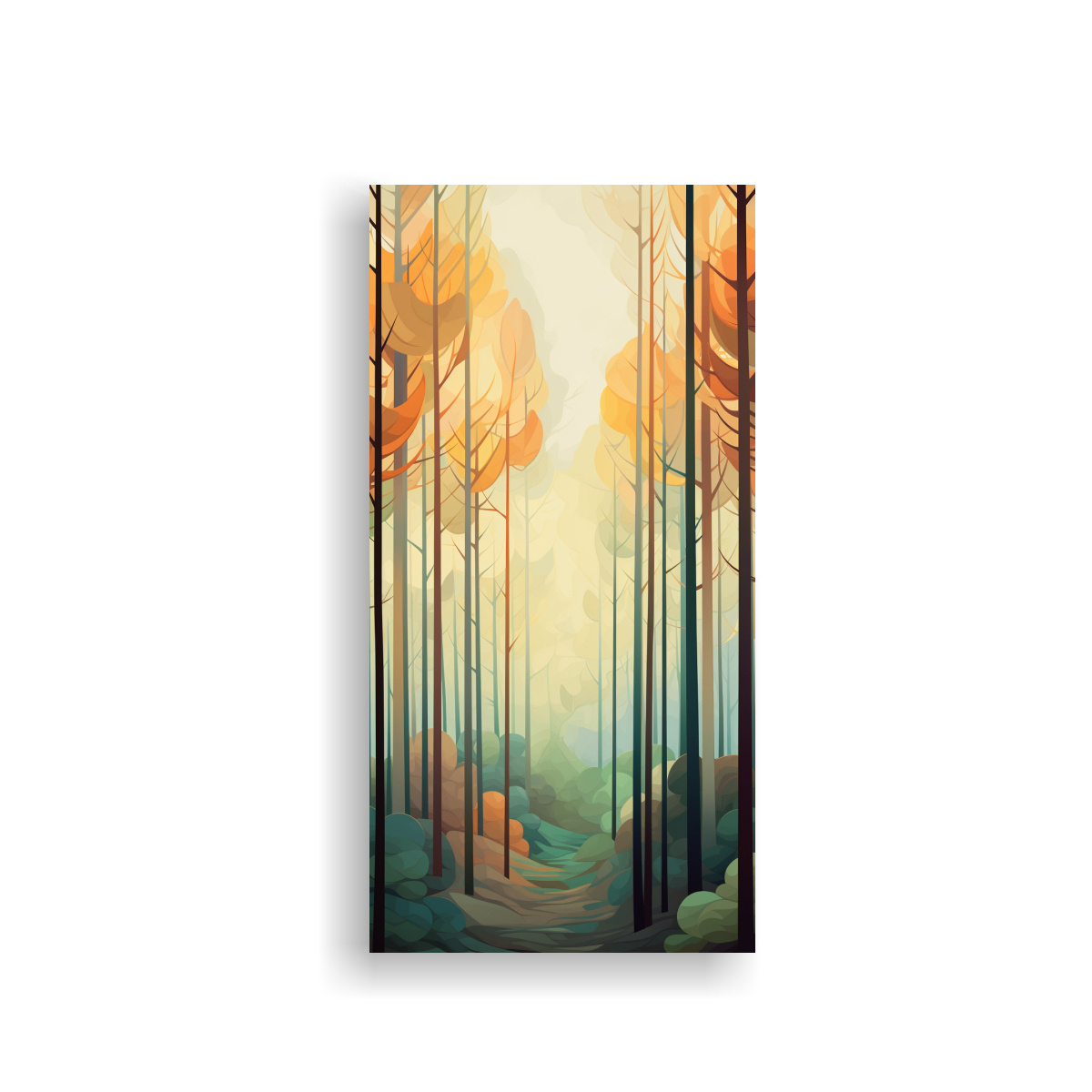 PINTURA DECORATIVA ABSTRACTA EN MADERA CON LIENZO 70X140 CM - 1