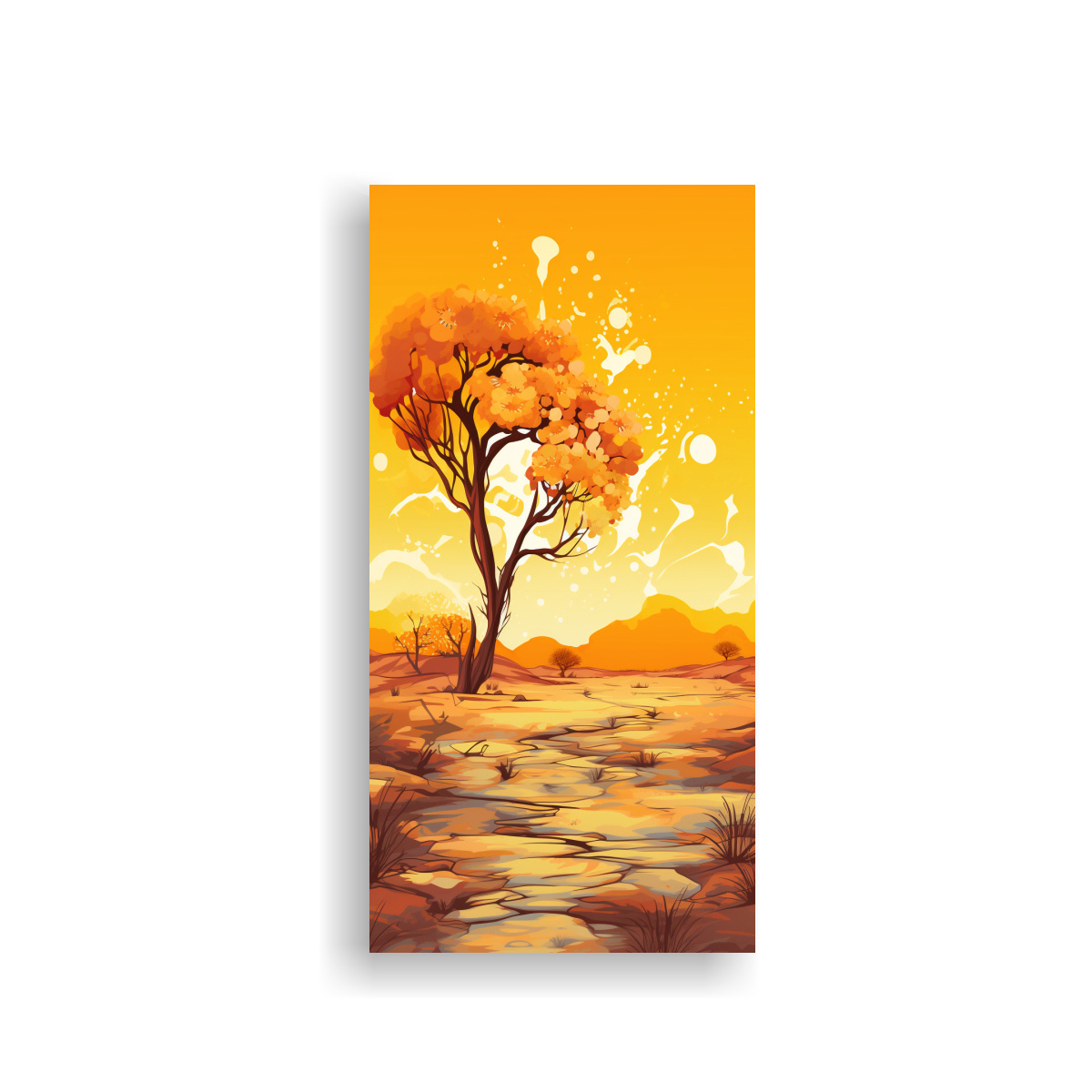 CUADRO DECORATIVO RECTANGULAR ARTE CALIDOS A 20X40 CM - 1