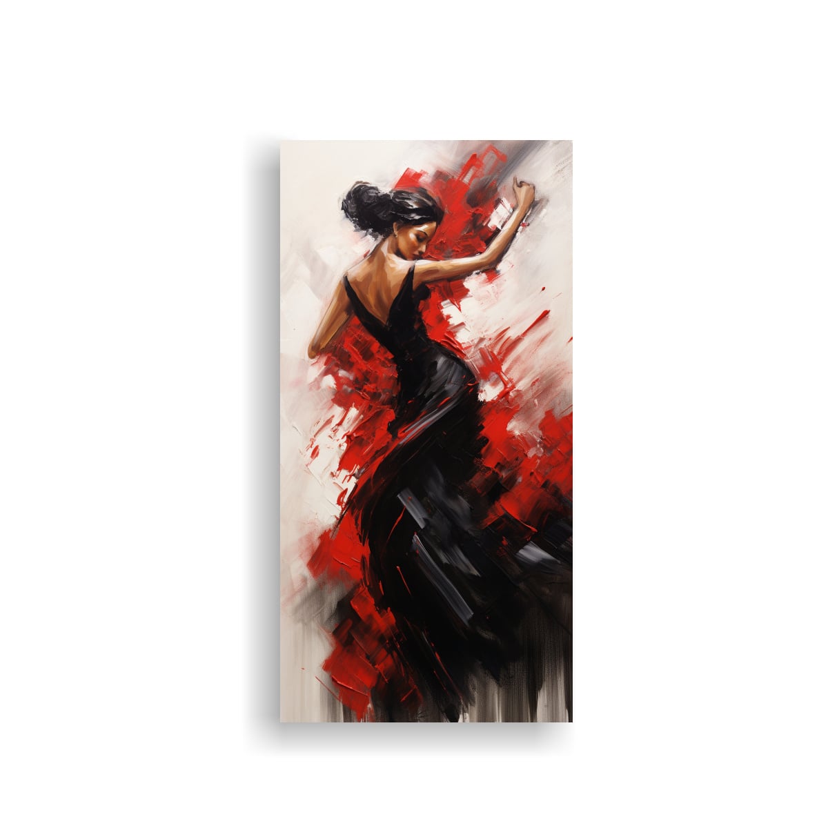 PINTURA FLAMENCO: ENERGÍA CINÉTICA CAPTURADA EN 30X60 CM - 1