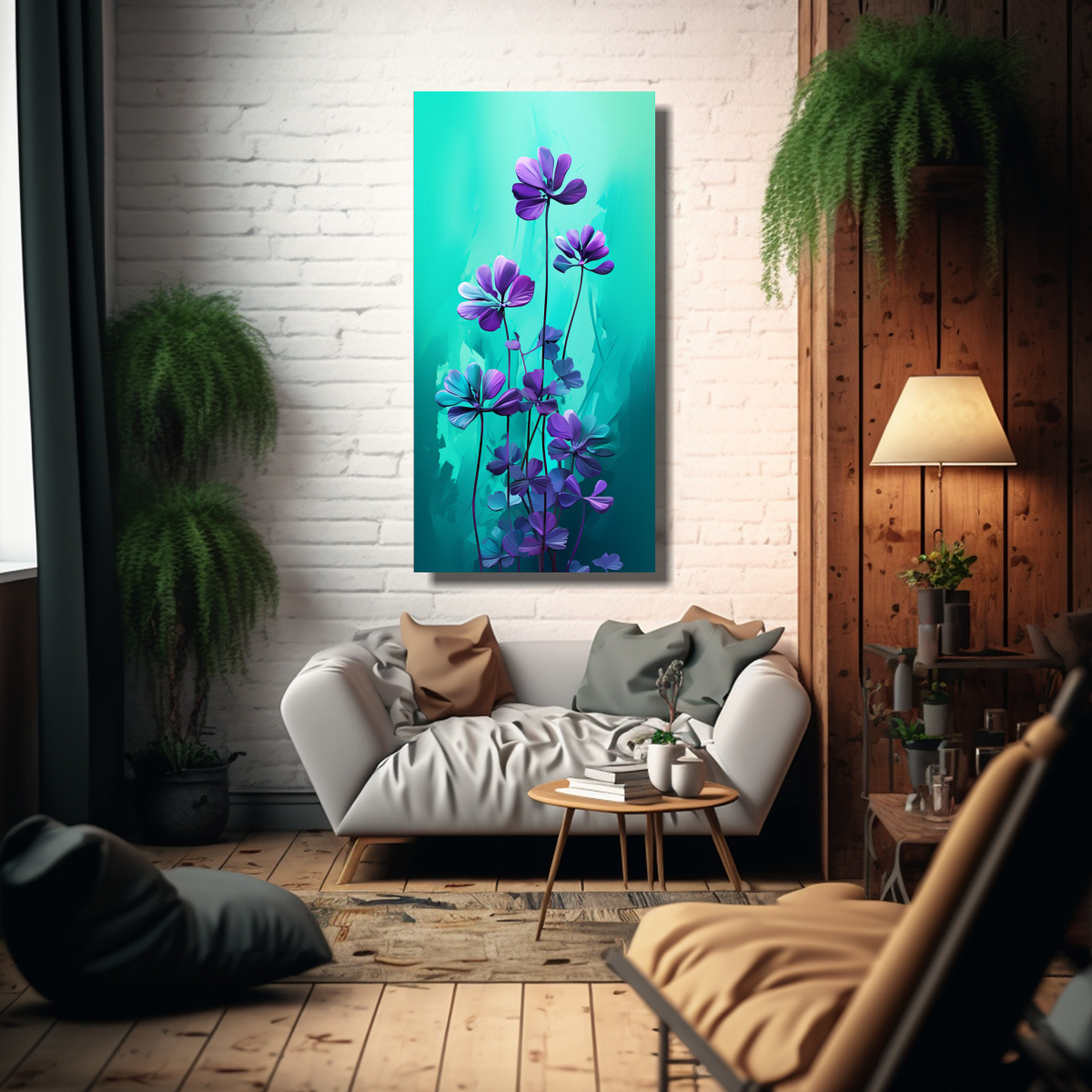 PINTURAS DECORATIVAS DE LIENZO COLORES 60X120 CM - 2