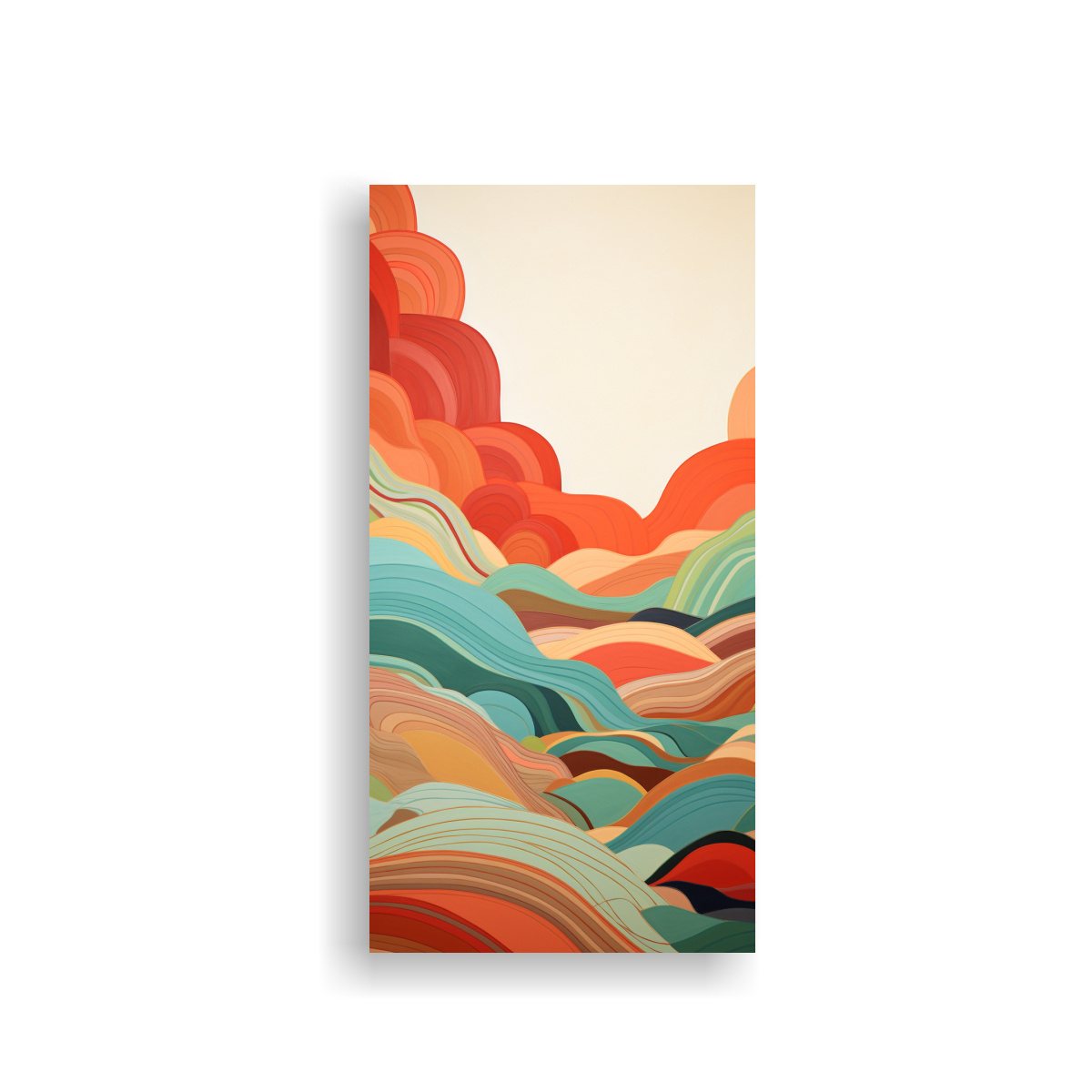 CUADRO CUADRO CLÁSICO ABSTRACTO RUTA DE LA SEDA 30X60 CM - 1