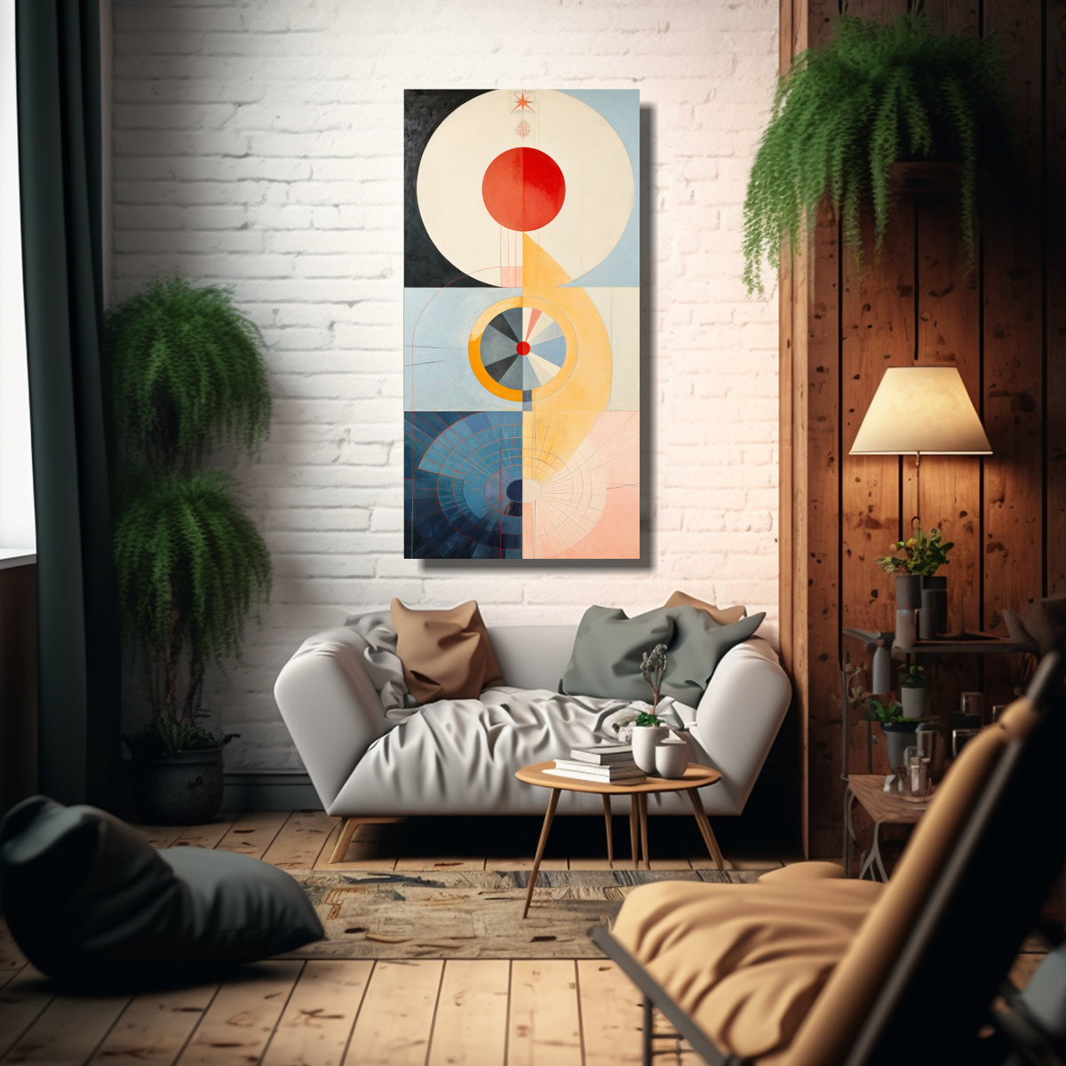 PINTURAS DECORATIVAS DE ARTE POP DE HILMA AF KLINT 80X160 CM - 2